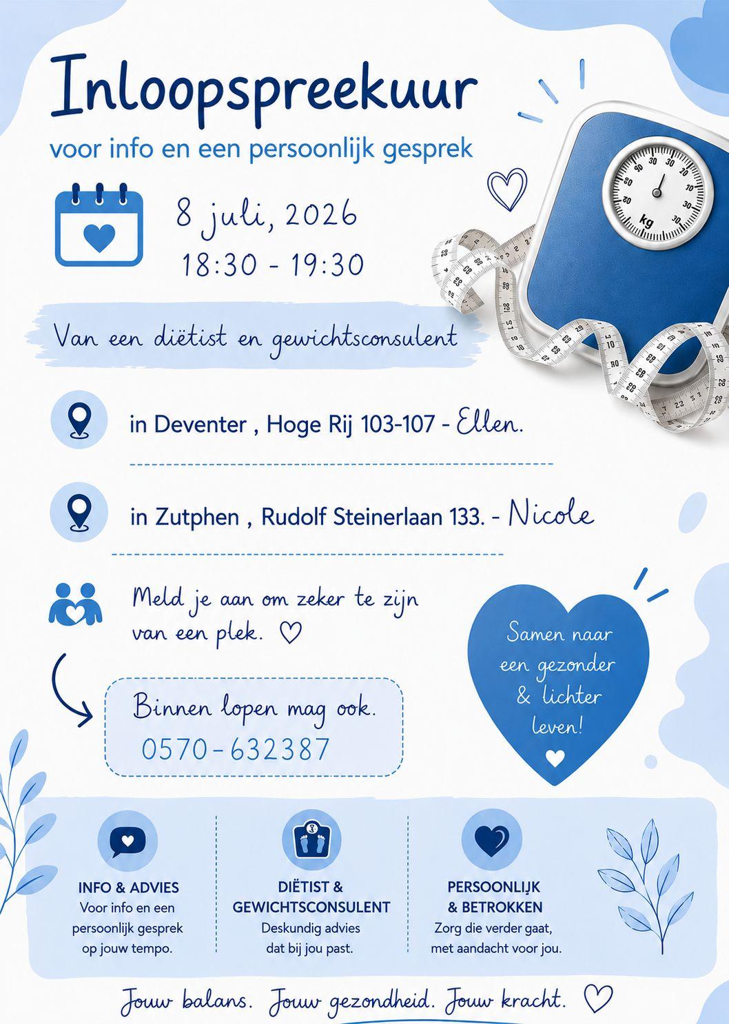 Inloopspreekuur voeding 8 juli